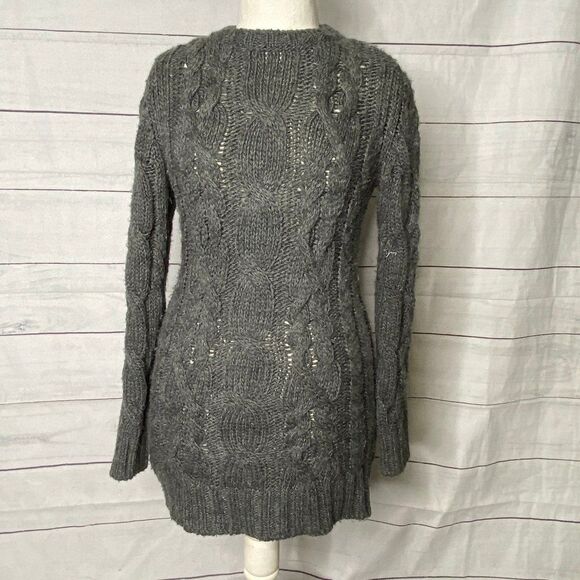 Zara Sweaters - Zara knit chunky sweater dress small grey